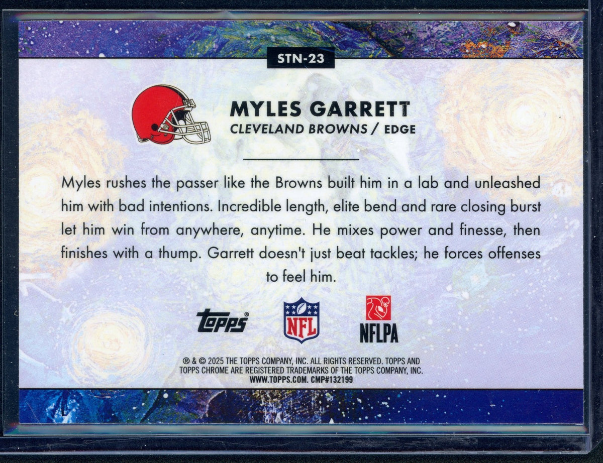 Topps 2025 Cosmic Chrome Stars in the Night Myles Garrett Clevland Football