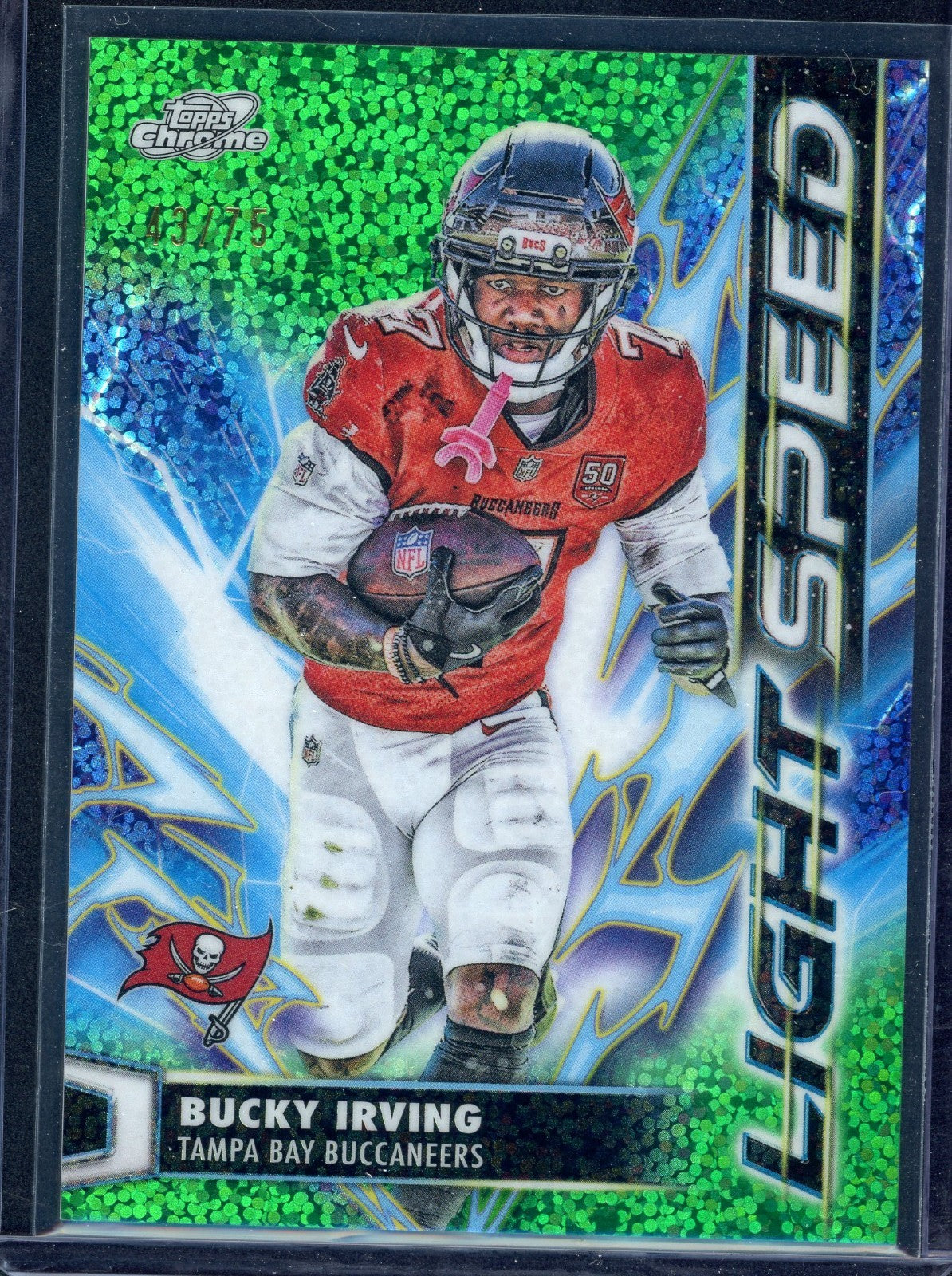 2026 Topps Cosmic Chrome Bucky Irving LIGHTSPEED Green Space Dust /75 LS-22