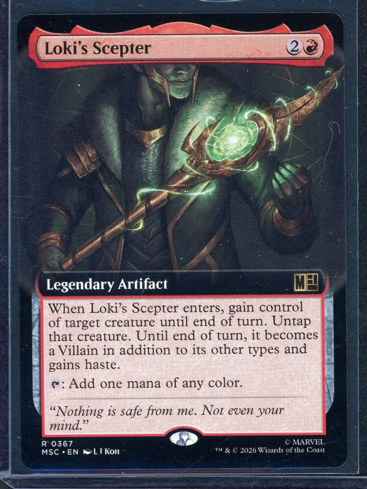 Loki's Scepter (Extended Art) Commander: Marvel Super Heroes Regular