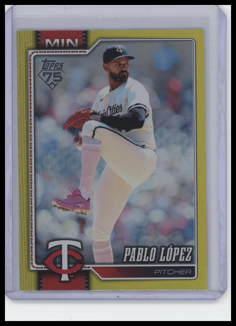 2026 Topps #509 Pablo López Yellow Holo Foil /399