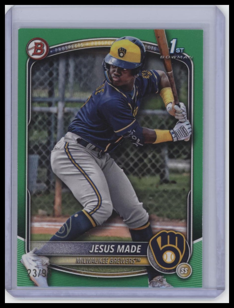 2025 Bowman #BP-66 Jesus Made Prospects Green Pattern /99