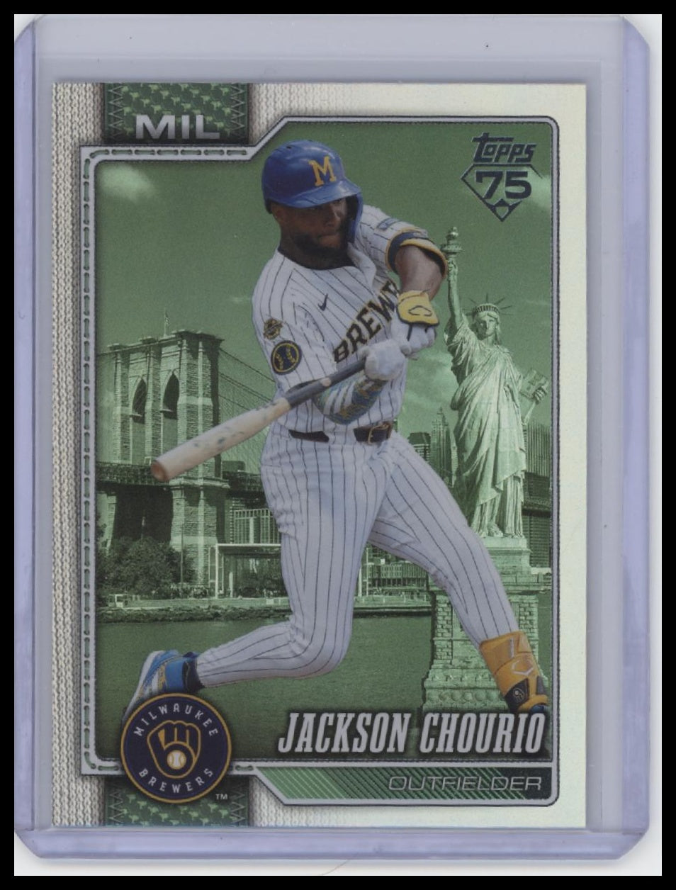 2026 Topps #448 Jackson Chourio Big Apple Foil Fanatics Fest.