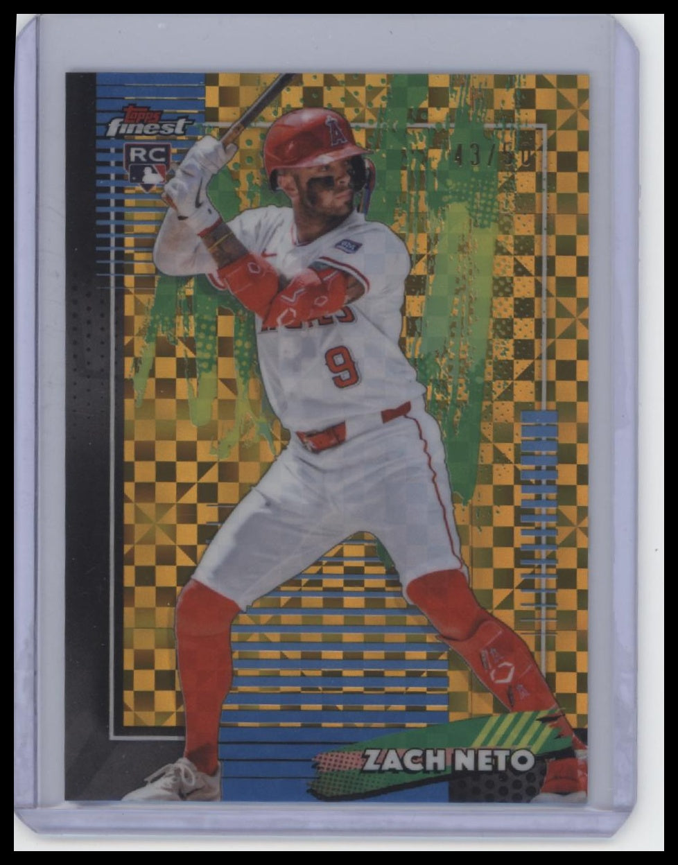 2026 Finest #38 Zach Neto Gold Geometric Refractors /50 (RC),
