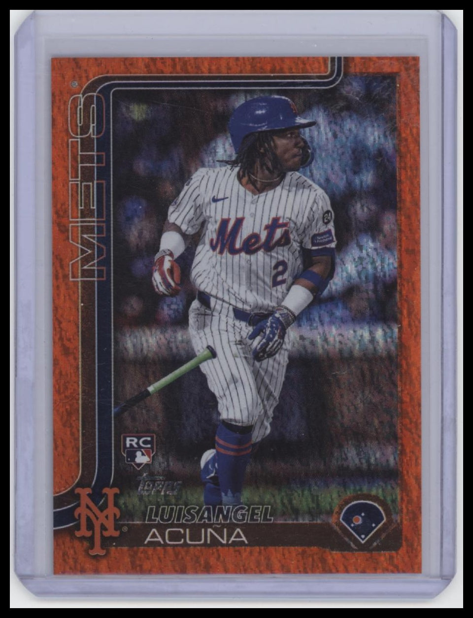 2025 Topps Series Two #524 Luisangel Acuna Orange Shimmer /25