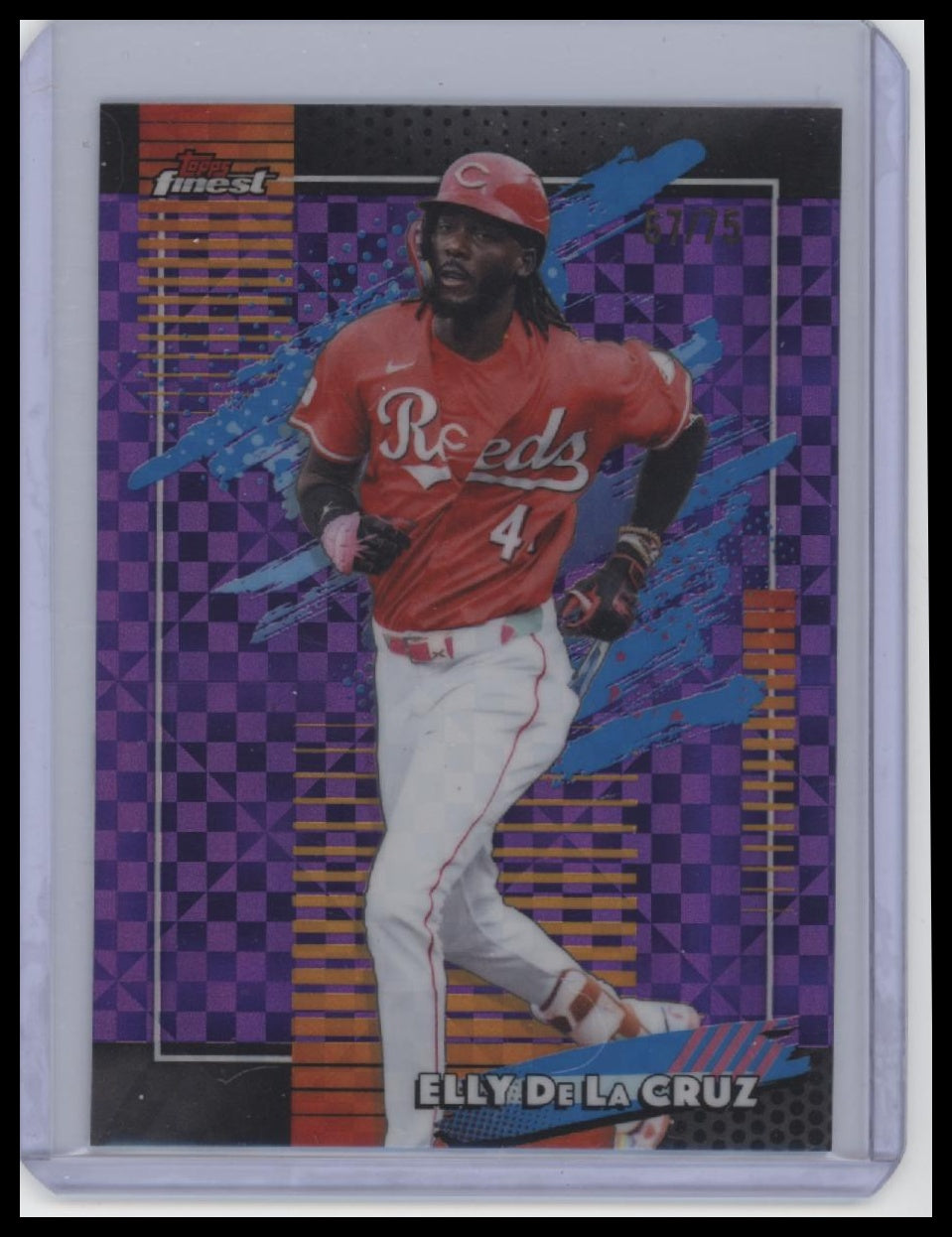 2026 Finest #162 Elly De La Cruz Purple Geometric Refractors /75