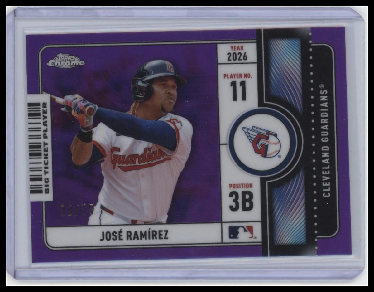 2026 Topps #BTP-9 Jose Ramirez Flagship Collection Big Time Players Purple /75