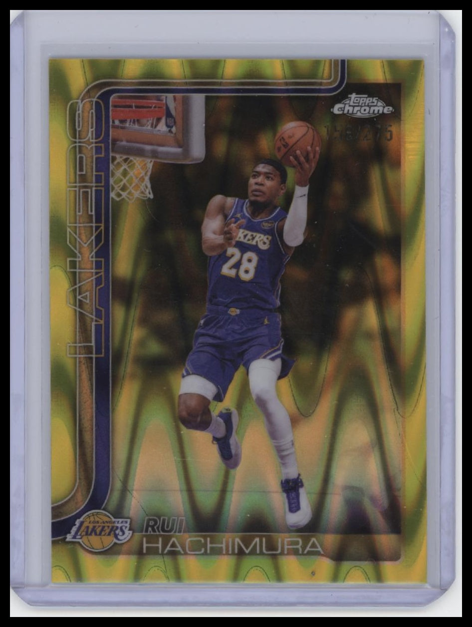 2025-26 Topps Chrome #148 Rui Hachimura Yellow Raywave #/275