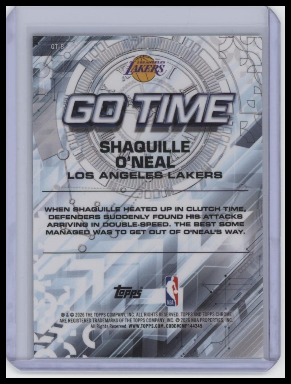 2025-26 Topps Chrome Update #GT-8 Shaquille O’Neal Go Time