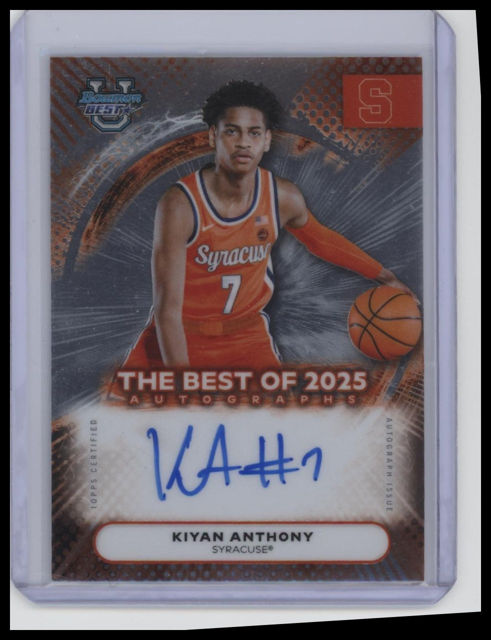 2025-26 Bowman's Best University #BA-KA Kiyan Anthony Best of '25 Autographs