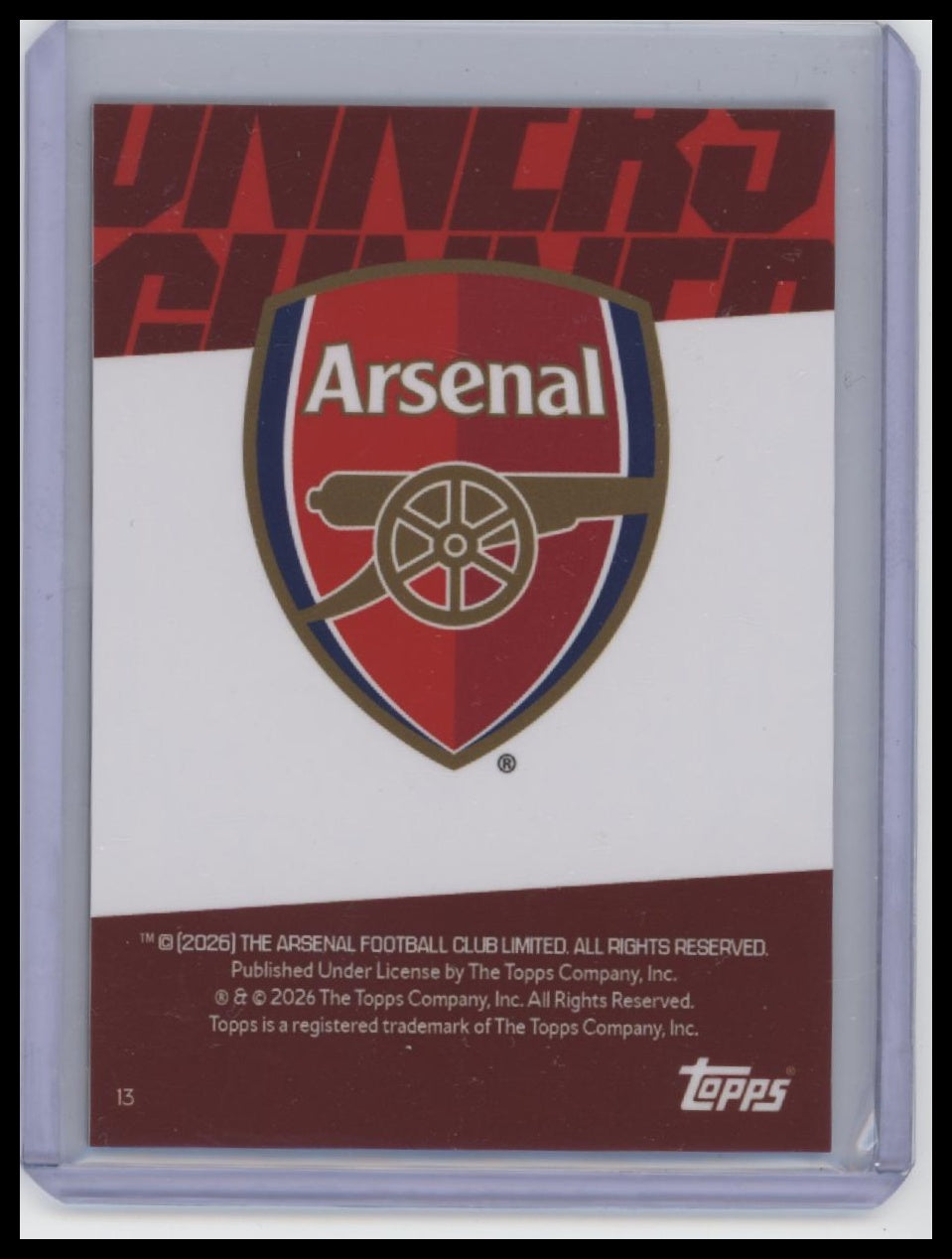 2025-26 Topps Chrome Arsenal #13 Eberechi Eze Arsenal Blue Refractor #/150