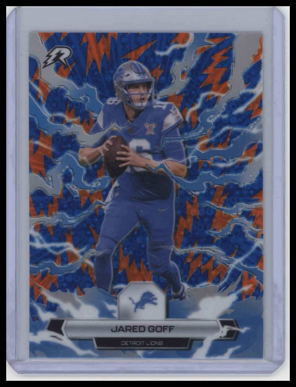 2025 Topps Resurgence #31 Jared Goff Blue & Orange Spark Refractor