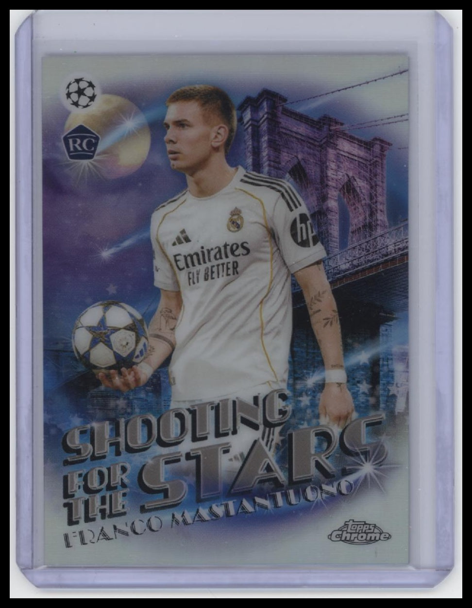 2025-26 Topps Chrome UEFA Club #SFS-15 Franco Mastantuono Shooting for the Stars