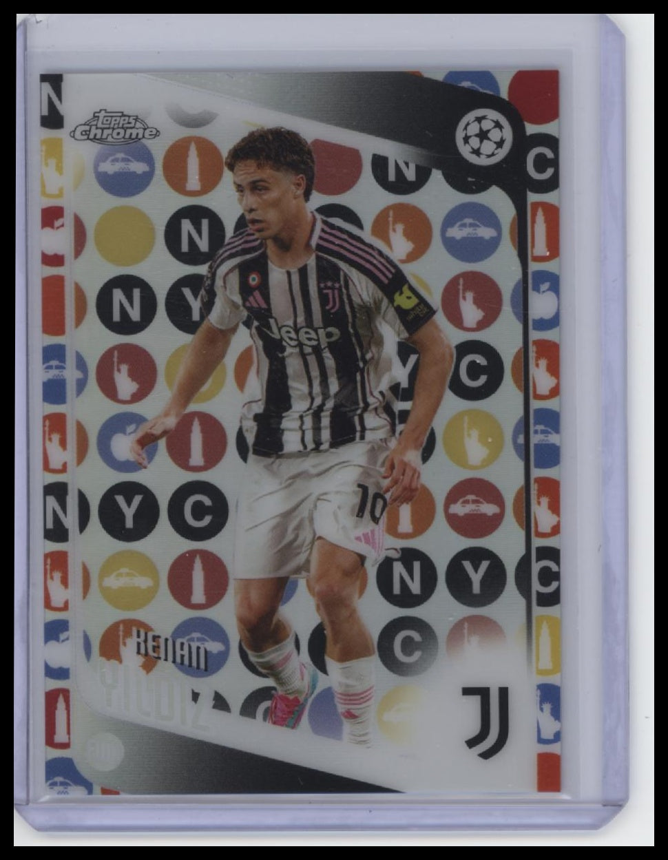 2025-26 Topps Chrome UEFA Club Competitions #147 Kenan Yildiz Big Apple