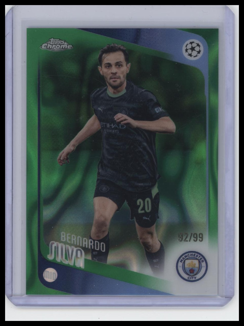 2025-26 Topps Chrome UEFA Club Competitions #2 Bernardo Silva Green Lava #/99