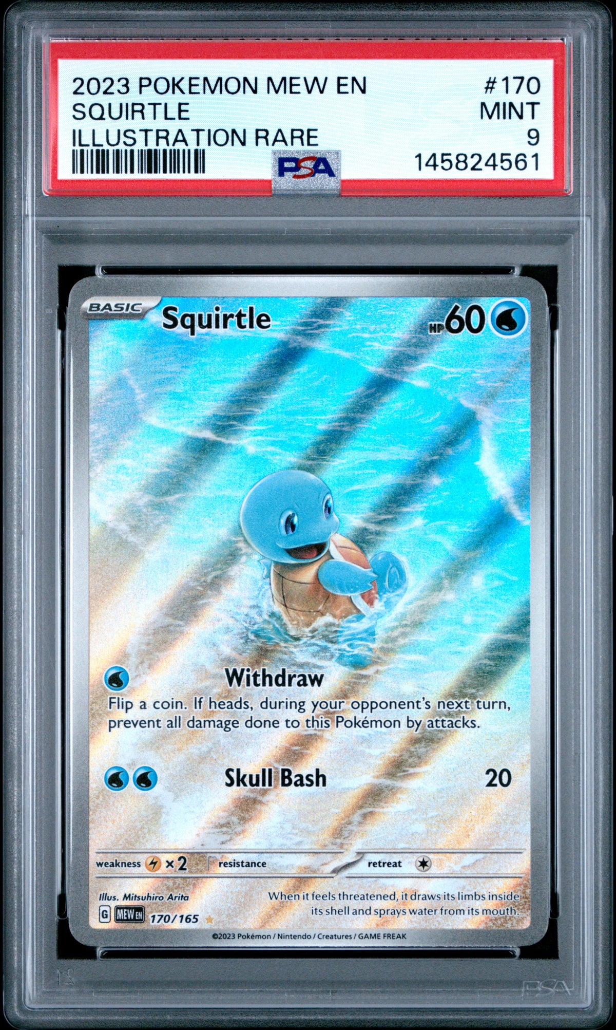2023 Pokemon Mew En-151 #170 Squirtle Illustration Rare