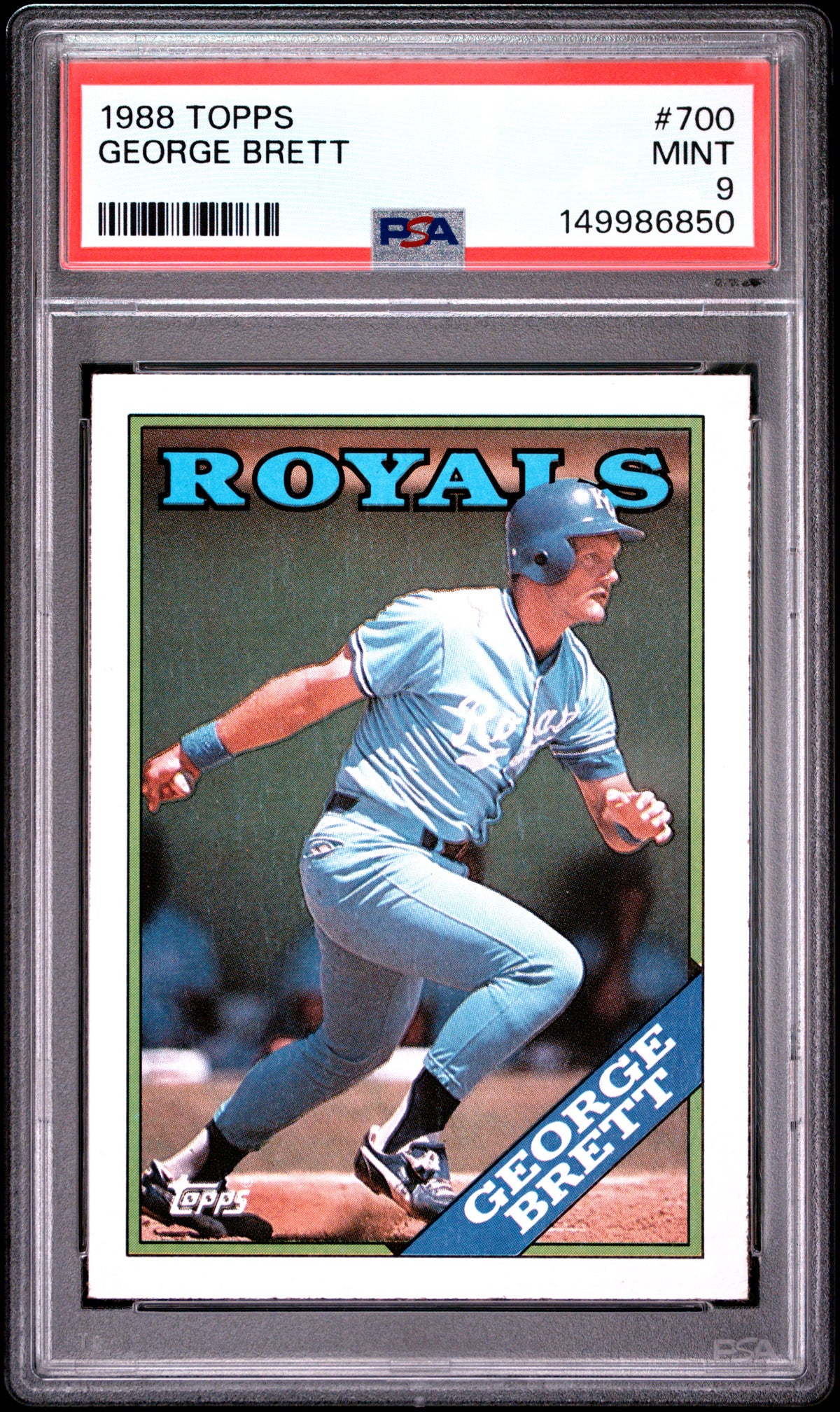 1988 Topps #700 George Brett PSA 9