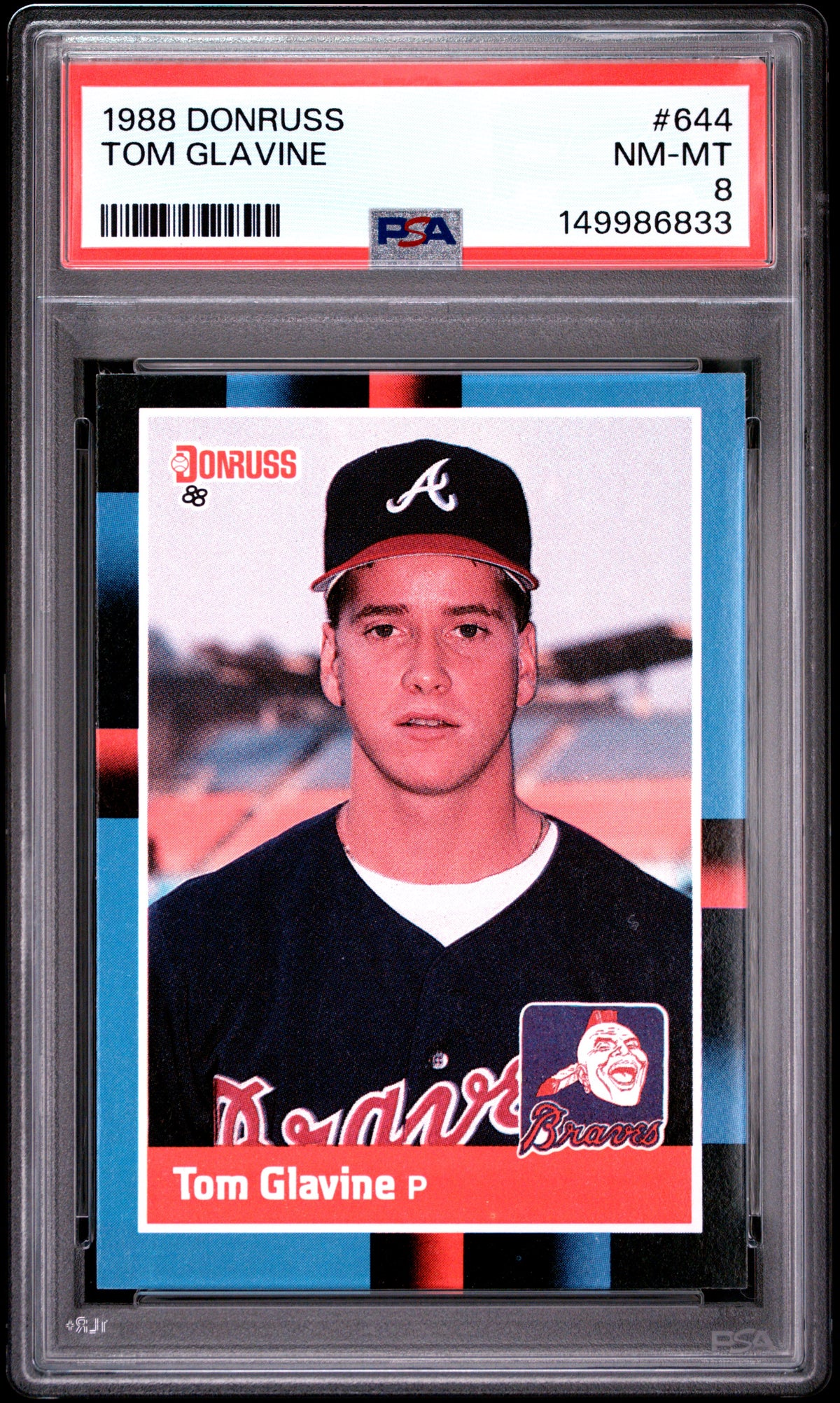 1988 Donruss #644 Tom Glavine PSA 8 (RC)