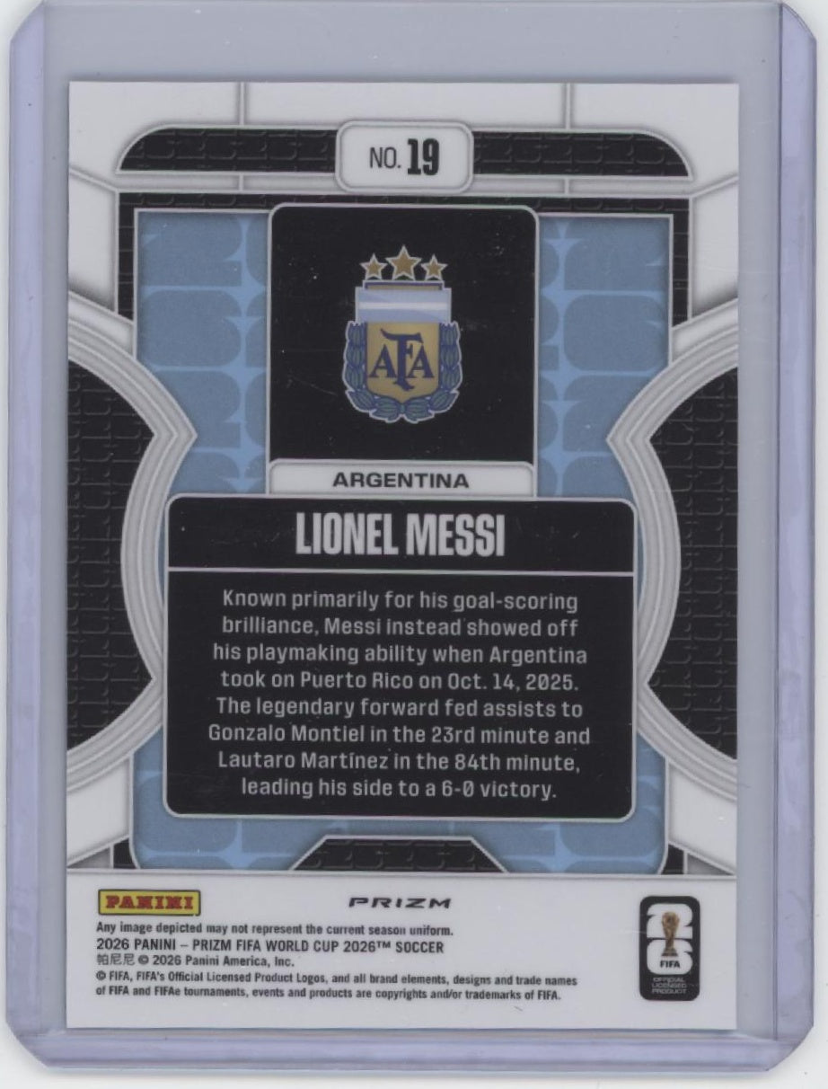 2026 Panini Prizm FIFA World Cup #19 Lionel Messi Phenomenon