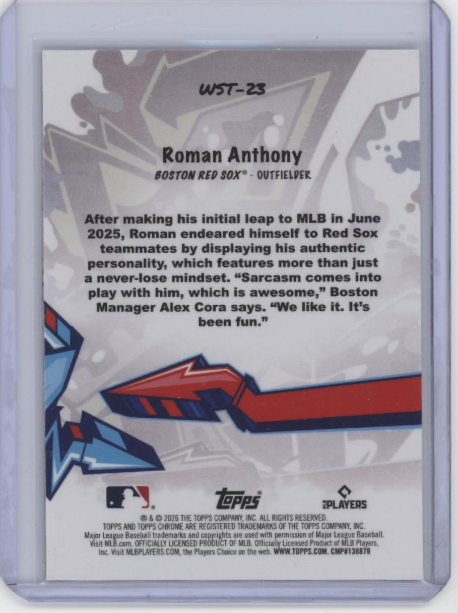 2026 Topps Chrome #WST-23 Roman Anthony Wild Style