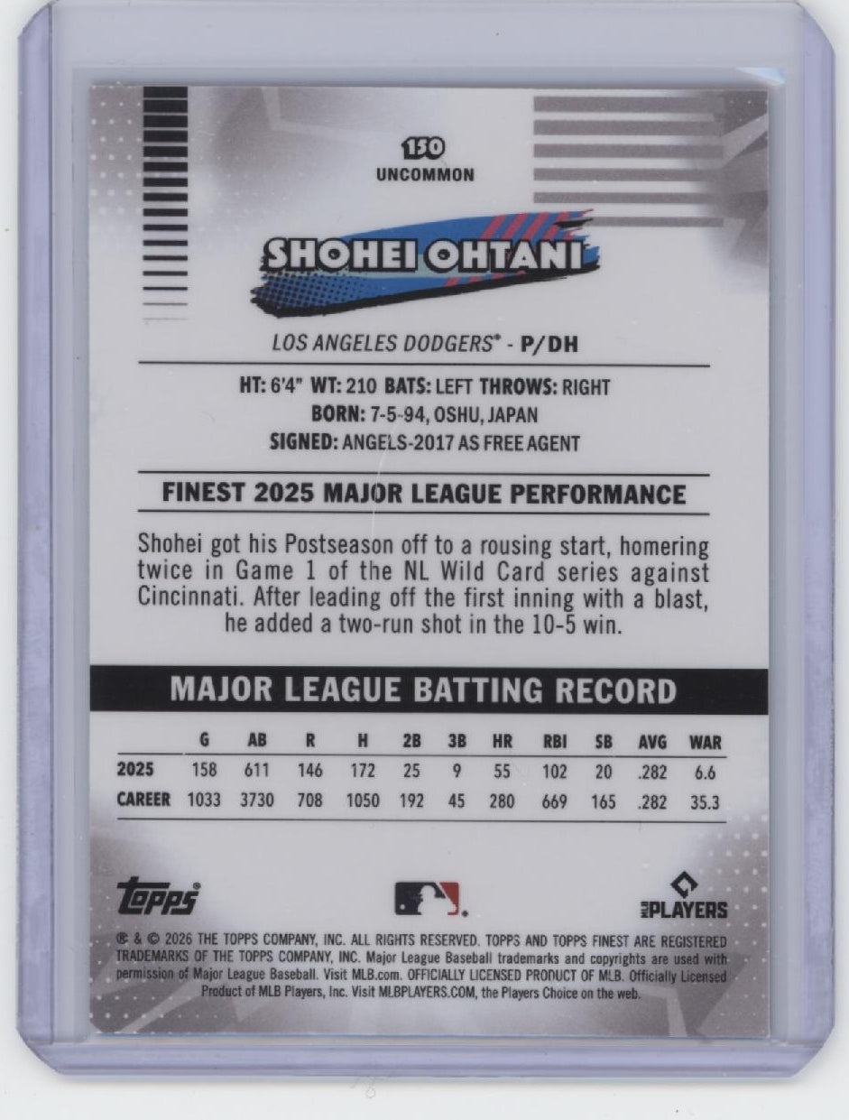 2026 Finest #150 Shohei Ohtani