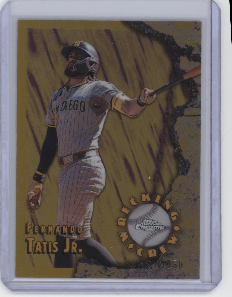 2026 Topps Chrome #WC-10 Fernando Tatis Jr. Wrecking Crew Gold Refractor #/50