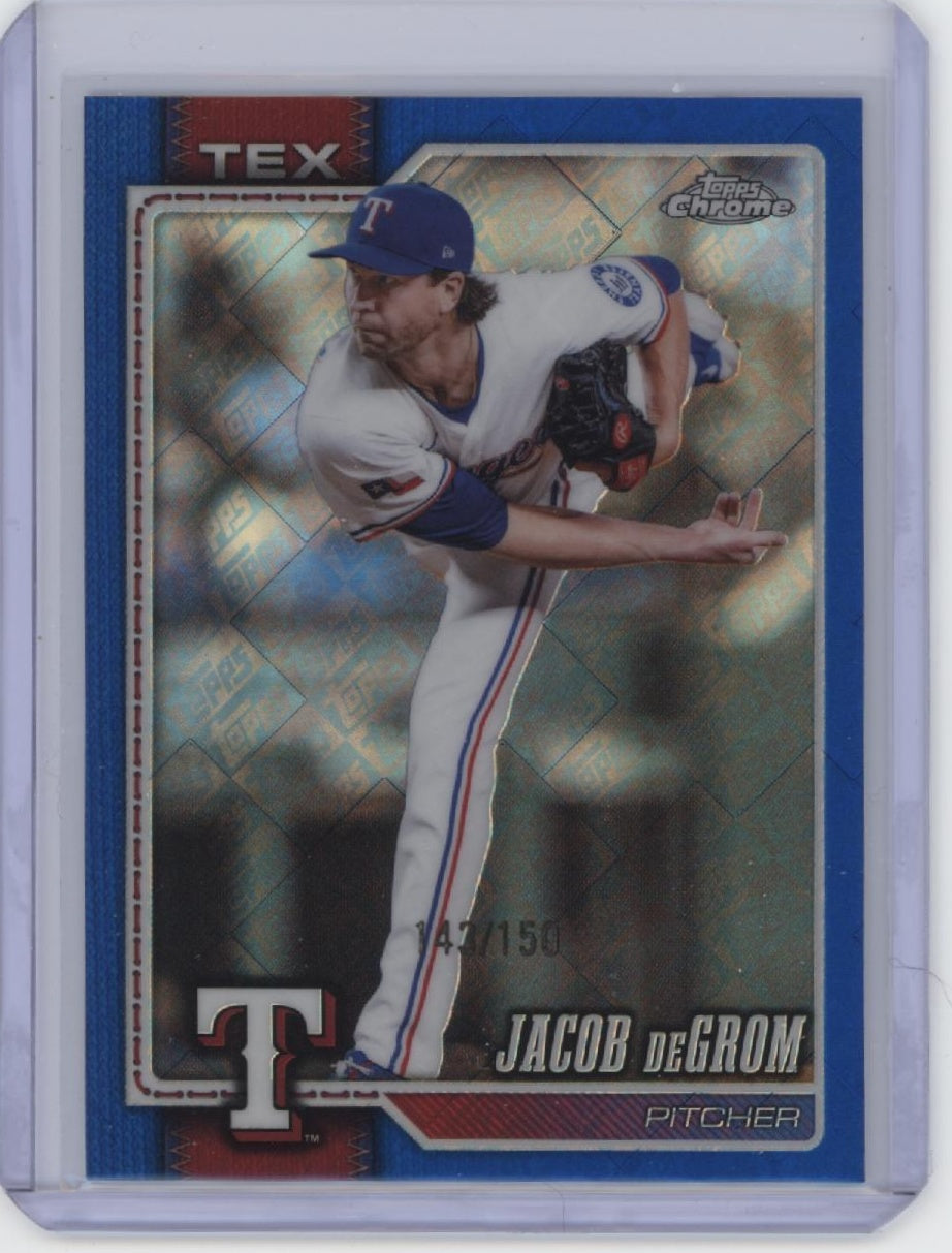 2026 Topps Chrome #266 Jacob deGrom Blue Topps Refractor #/150