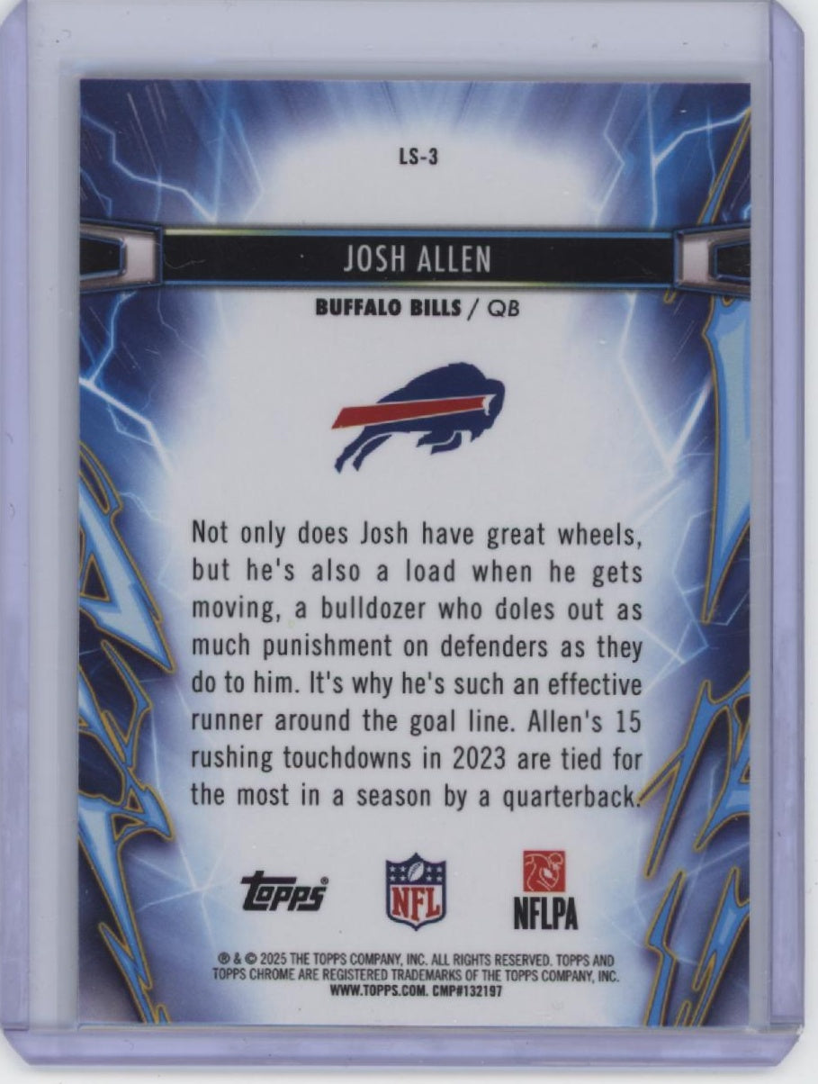2025 Topps Chrome Cosmic #LS-3 Josh Allen Light Speed