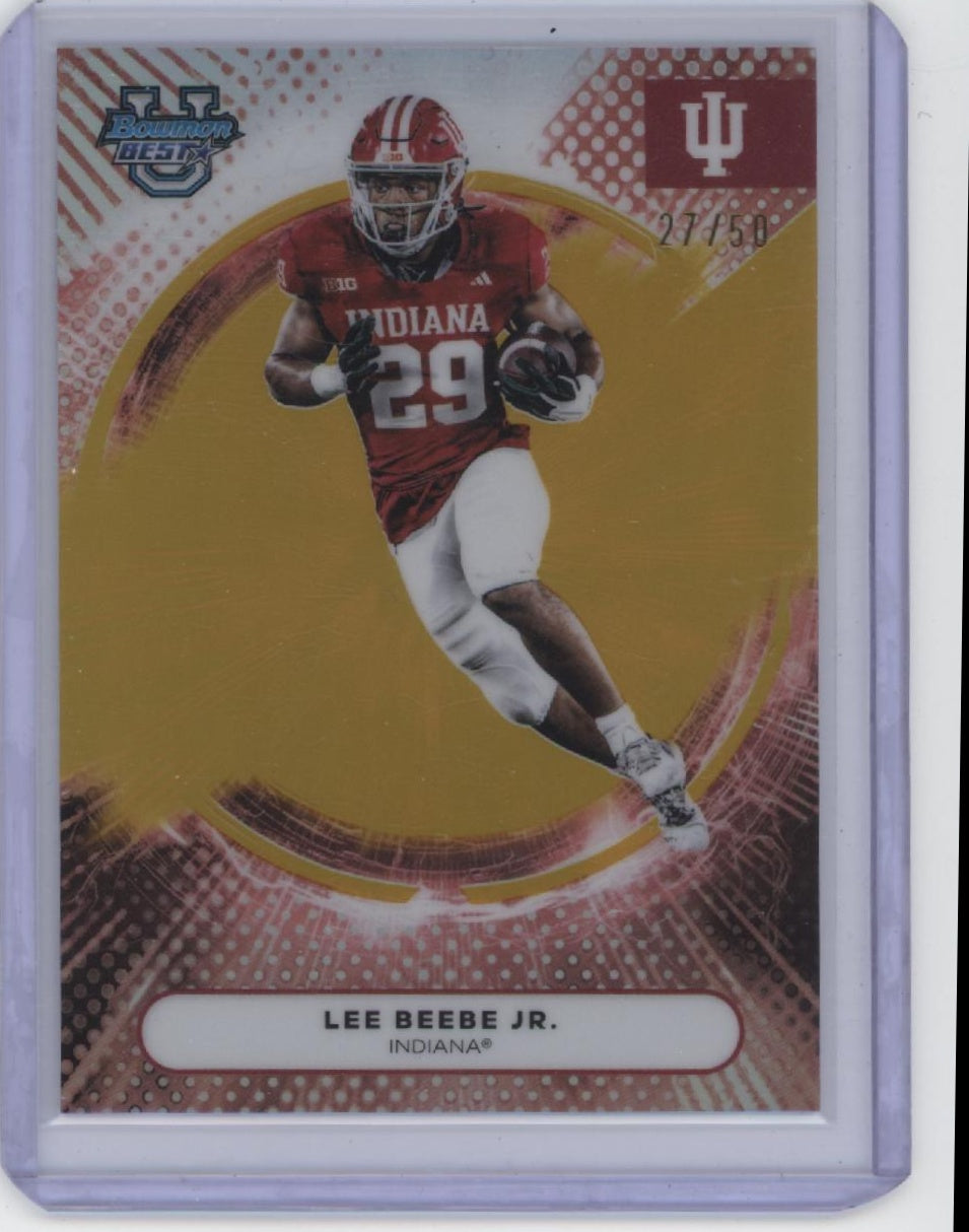 2025 Bowman University Best #77 Lee Beebe Jr. Gold #/50