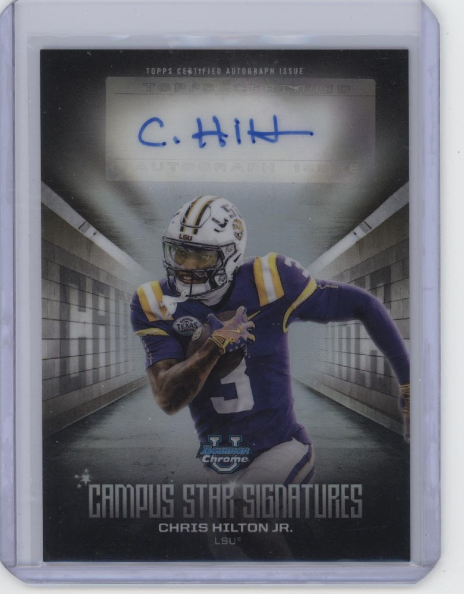 2025 Bowman University Chrome #CSS-CH Chris Hilton Jr. Campus Star Signatures