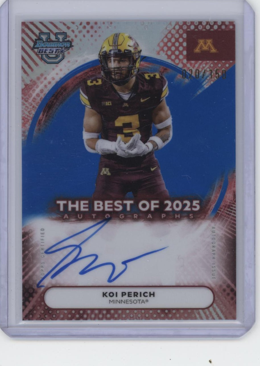 2025 Bowman University Best #BOA-KP Koi Perich Best Of 2025 Autographs #/150