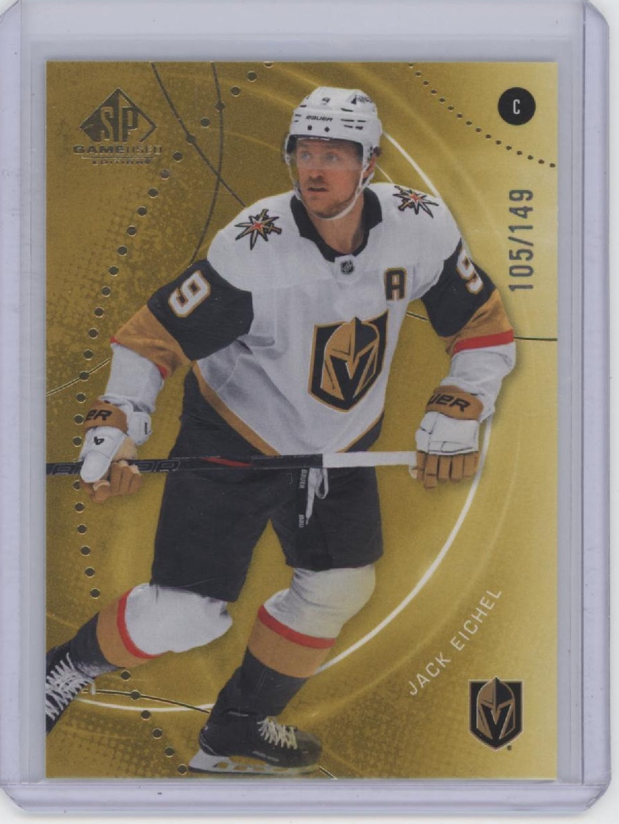 2025-26 SP Game Used #43 Jack Eichel Gold #/149
