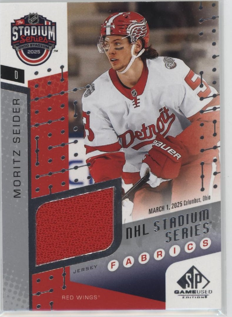 2025-26 SP Game Used #SSF-12 Moritz Seider 2025 Stadium Series Fabrics