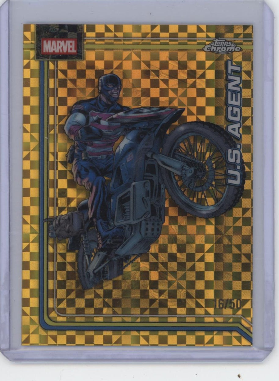 2026 Topps Chrome Marvel #182 U.S. Agent Gold X-Fractor /50