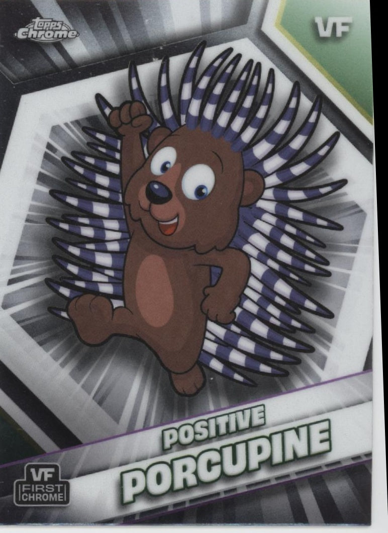 2026 Topps Chrome VeeFriends #139 Positive Porcupine