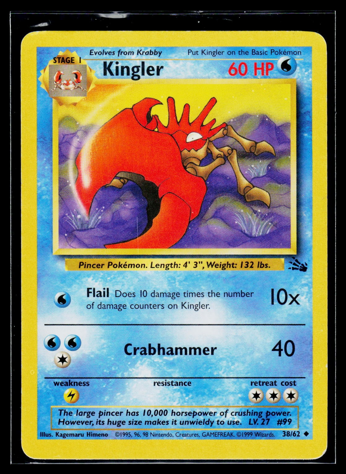 Pokémon Fossil #38/62 Kingler