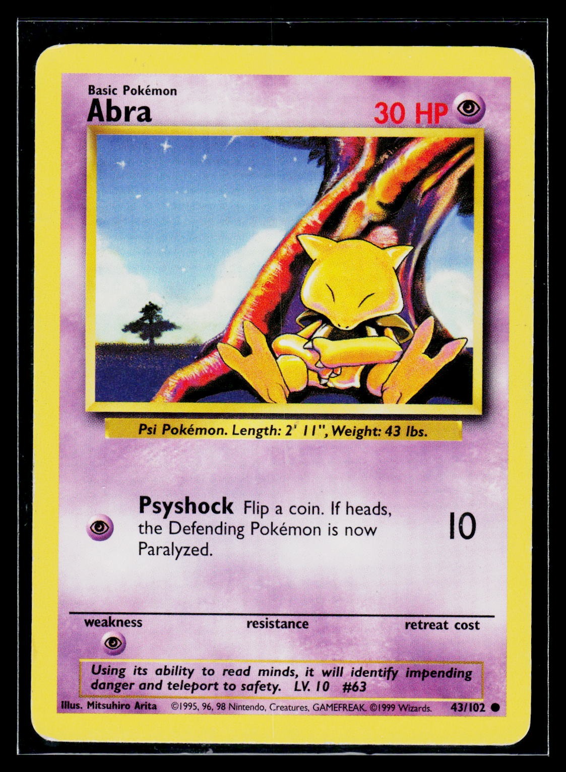 Pokemon Base Set #043/102 Abra