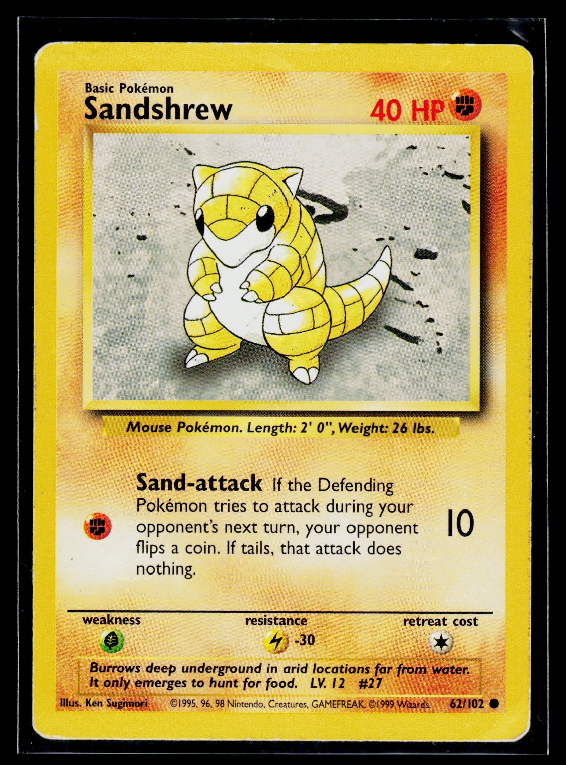 Pokemon Base Set #062/102 Sandshrew