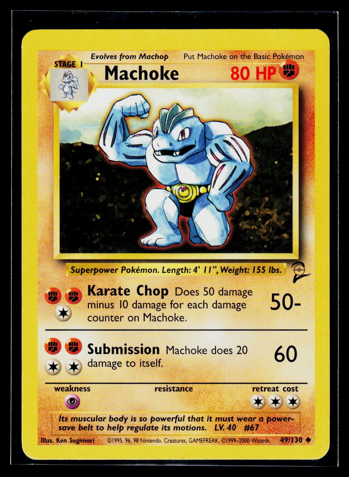 Pokemon Base Set #034/102 Machoke