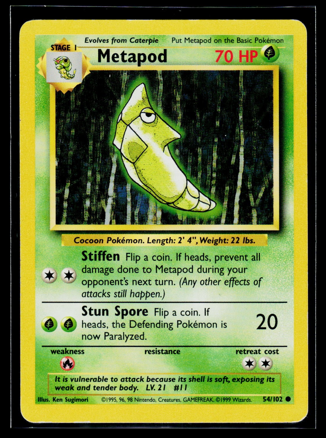 Pokémon Base Set #054/102 Metapod