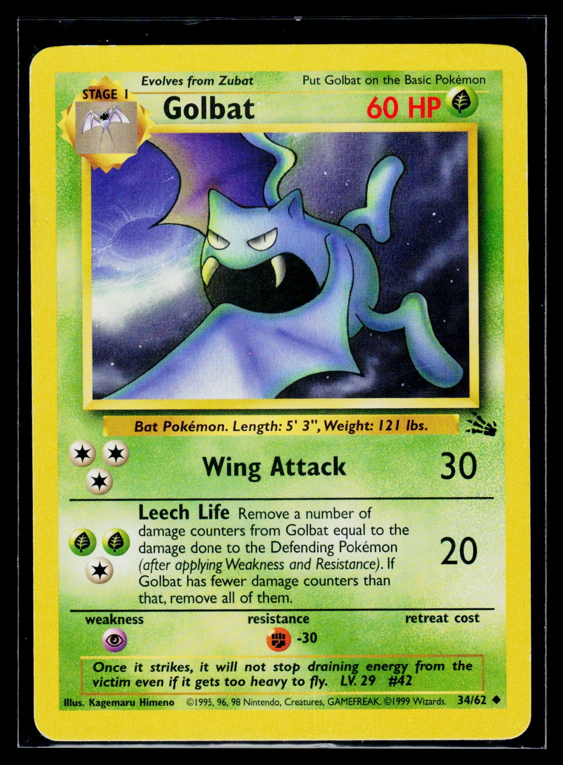 Pokémon Fossil #34/62 Golbat