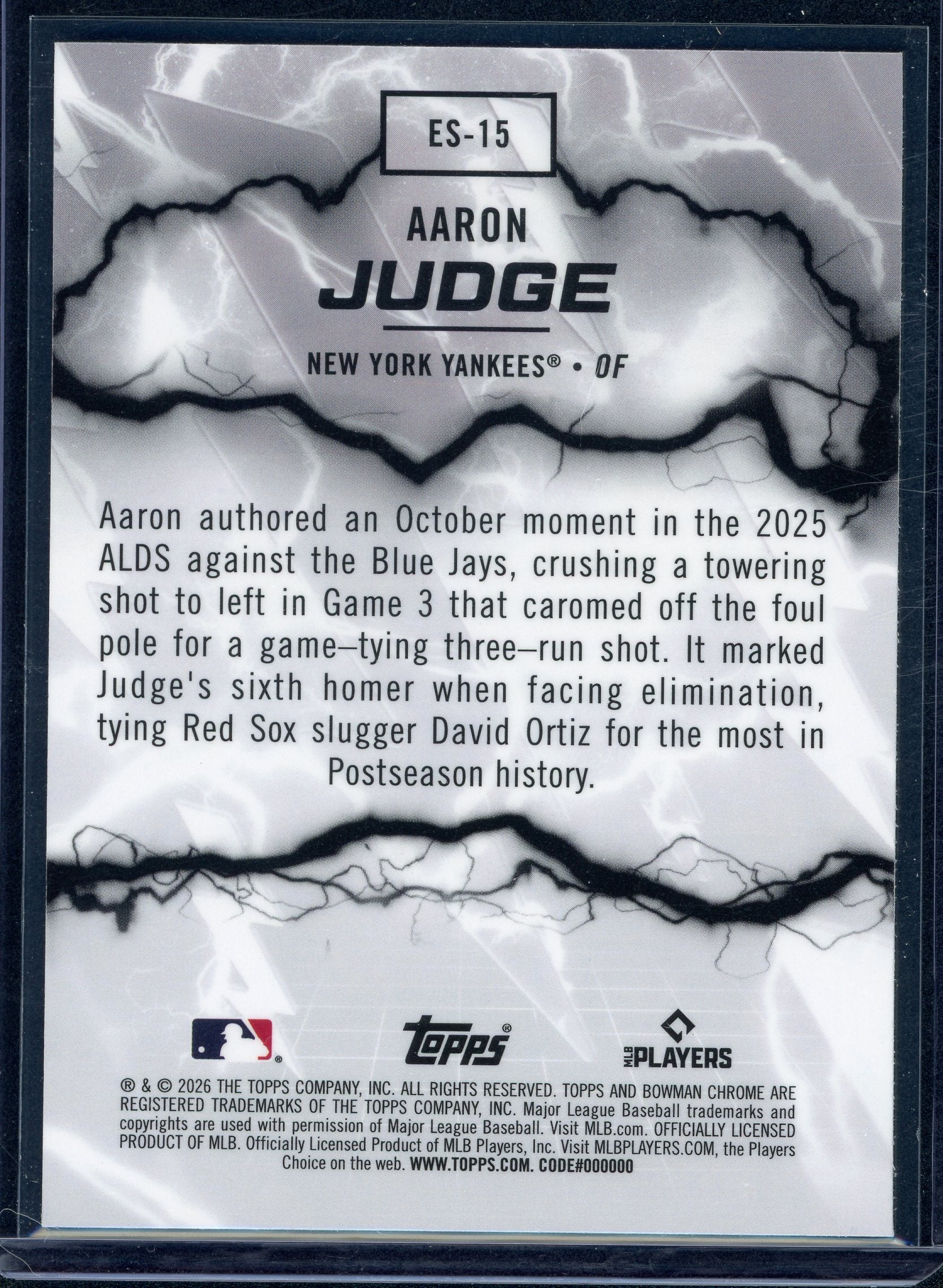 Aaron Judge Electric Sluggers ES-15 Bowman Chrome