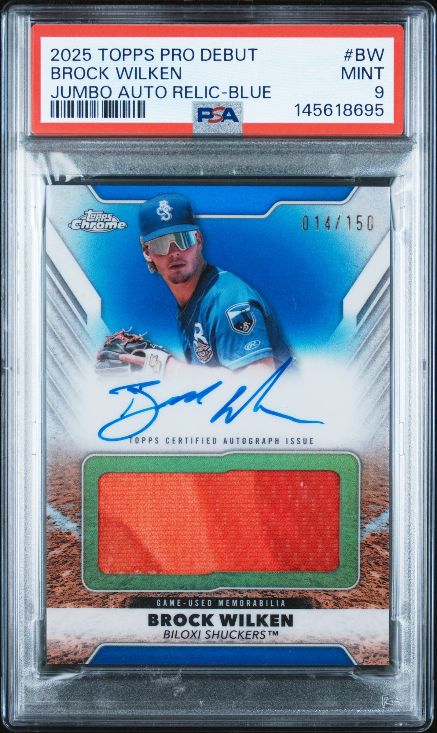 Brock Wilken #PDLAR-BW - Baseball Cards Topps Pro Debut Logoman Autograph