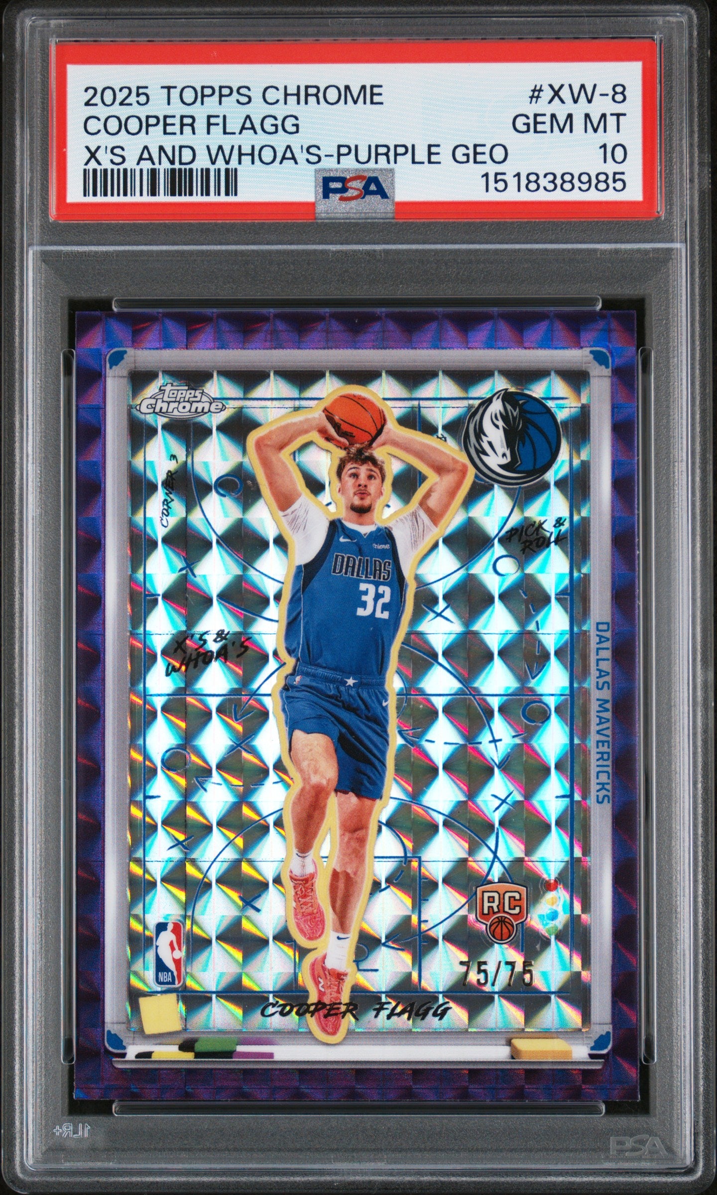 Cooper Flagg #XW-8 - Basketball Card Topps Chrome X's and Whoa's