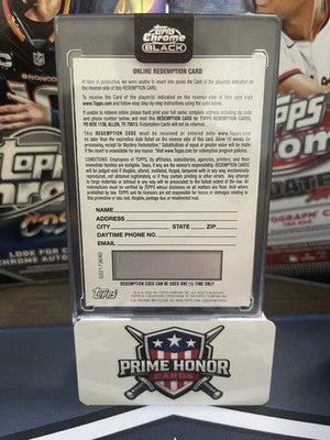 2025 Topps Chrome Black Redemption Card of Dual Autographs Beckham/Nabers Giant