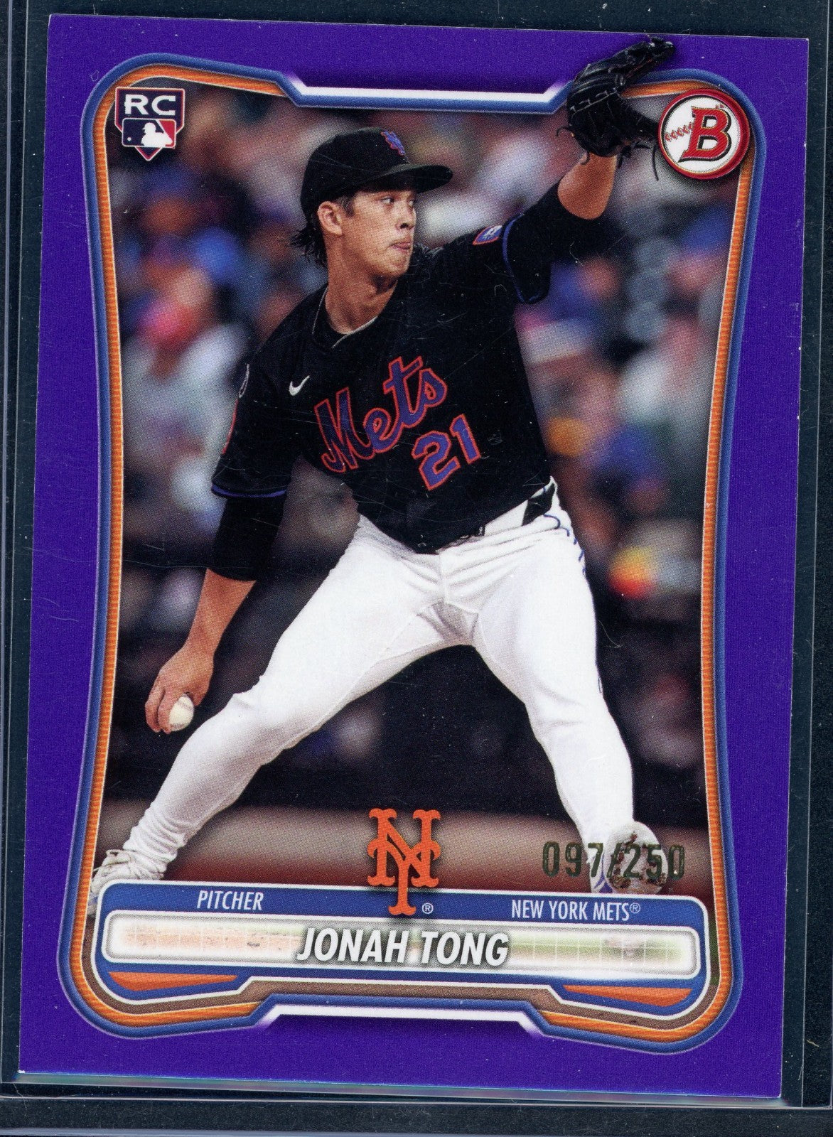 2026 Bowman - Prospects Jonah Tong #BP-105 Purple /250 (RC)