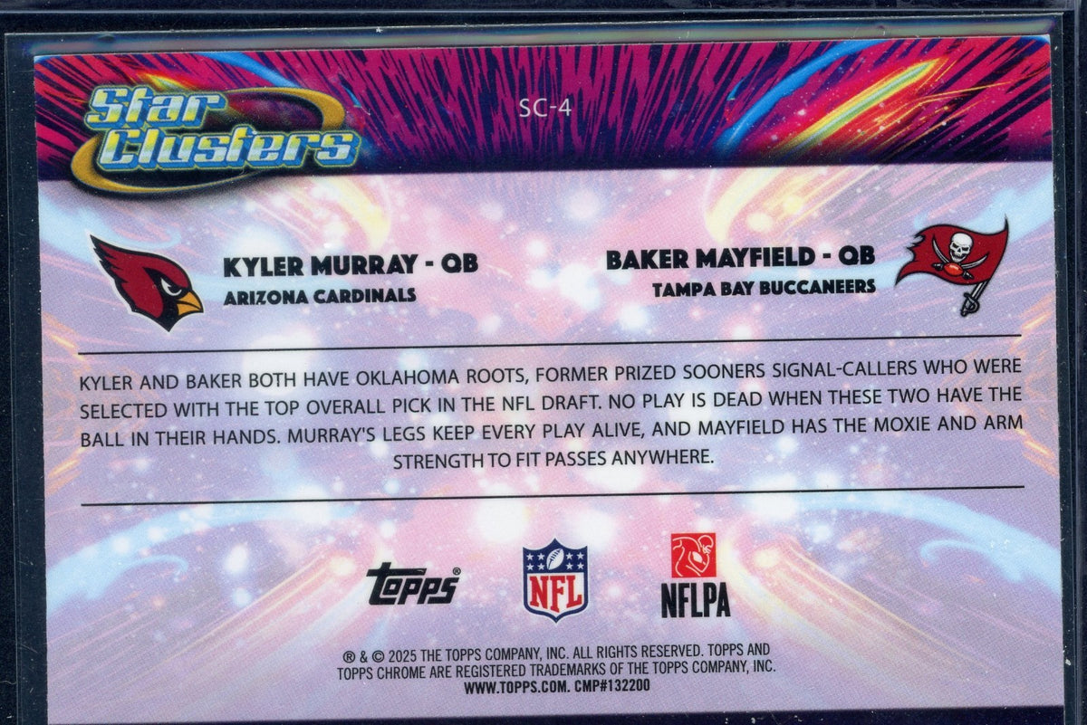 2025 Topps Chrome Cosmic Football Murray/Mayfield Star Clusters sc-4