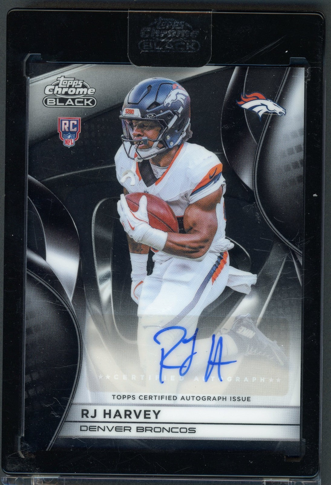 2025 Topps Chrome Black Rookie Autographs RJ Harvey #RAU-RH (AU) (RC)