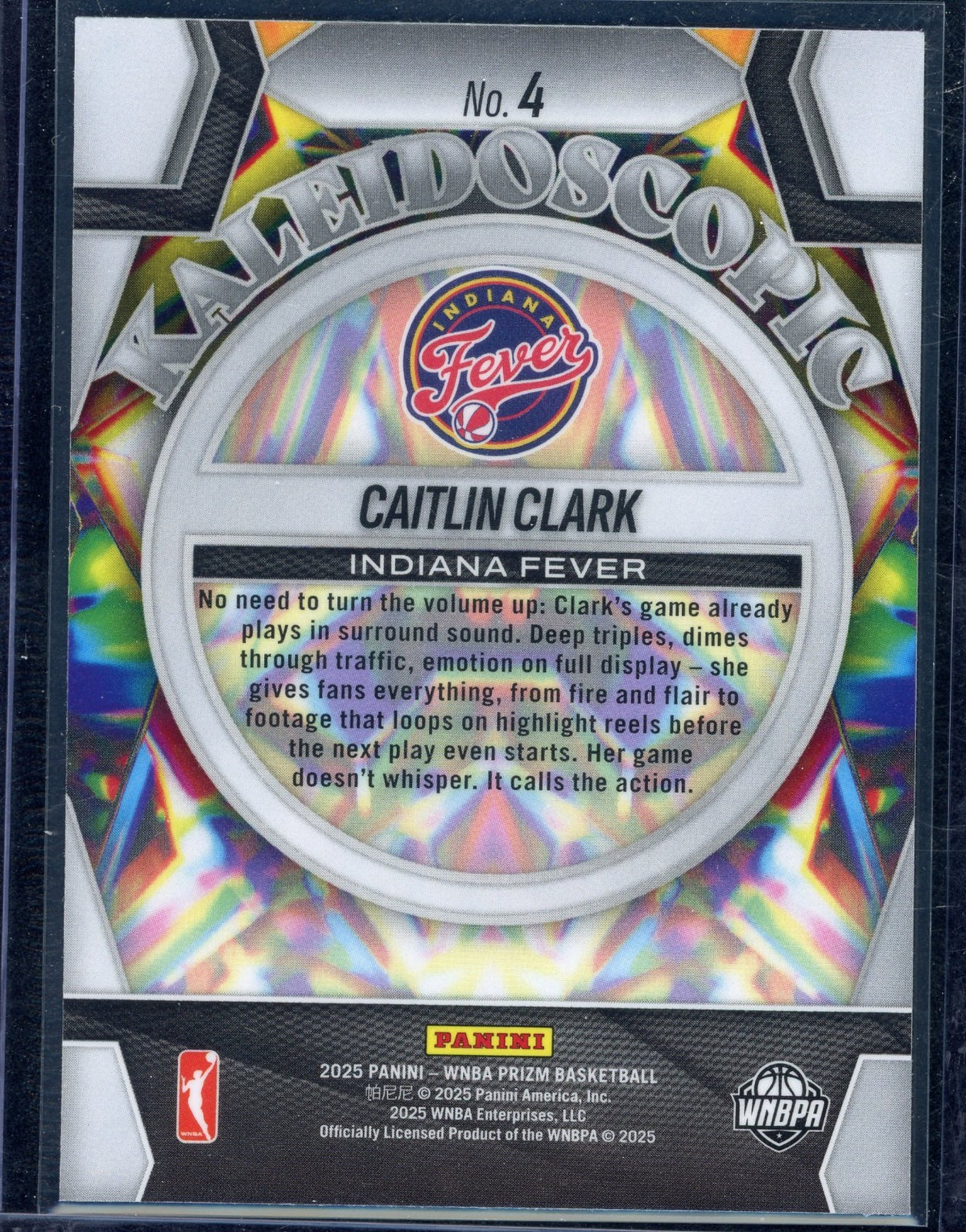 2025 Panini Prizm WNBA - Kaleidoscopic Caitlin Clark #4