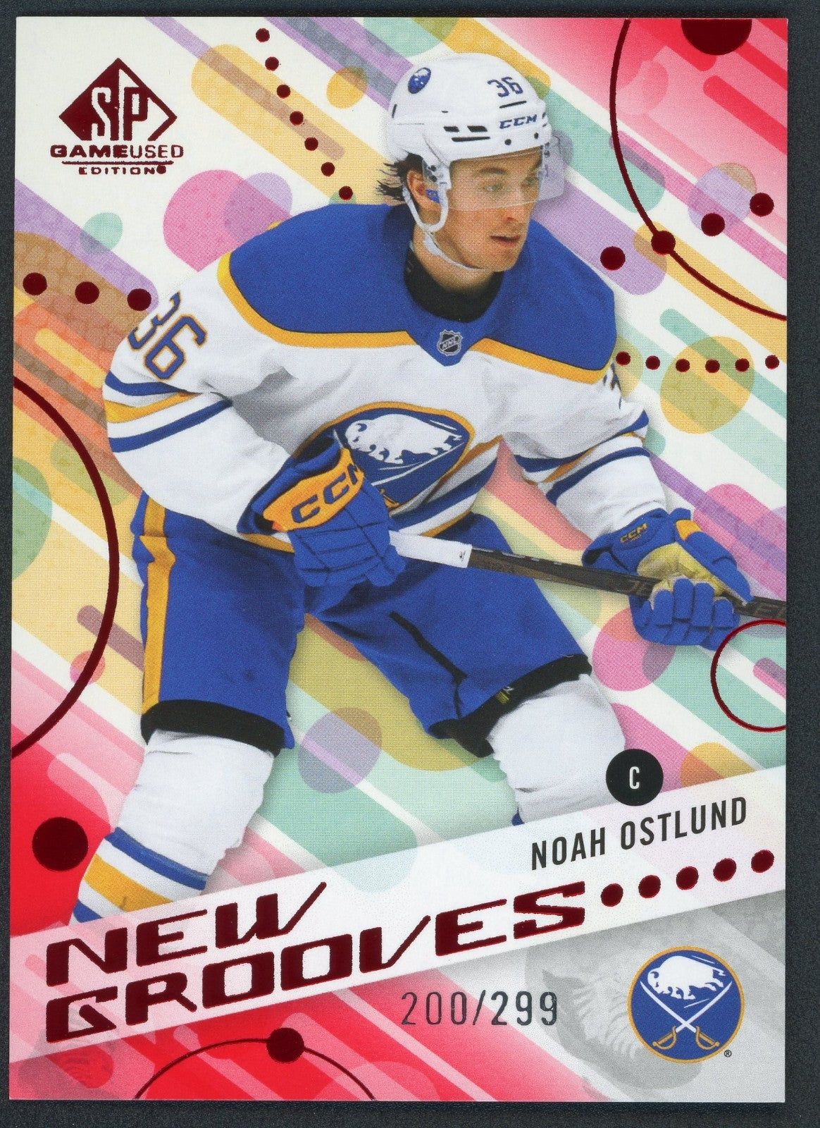 2025-26 Upper Deck Sp Game Used - New Grooves Noah Ostlund #NG-23 Red /299 (RC)