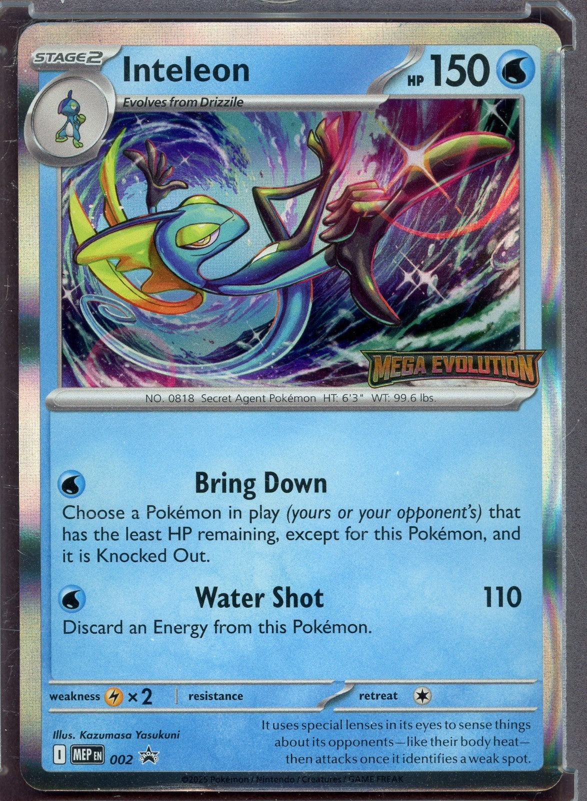 Pokemon Inteleon 002 Black Star Me01: Mega Evolution Reverse Holo
